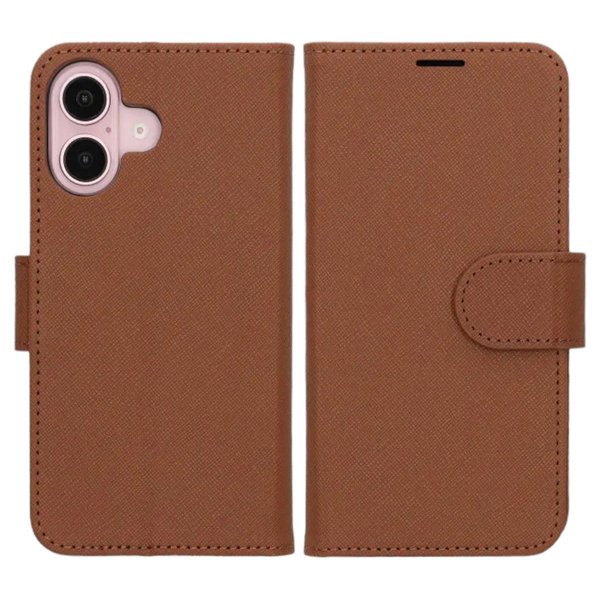 iPhone 16 Plus Cover med Stativ Brun