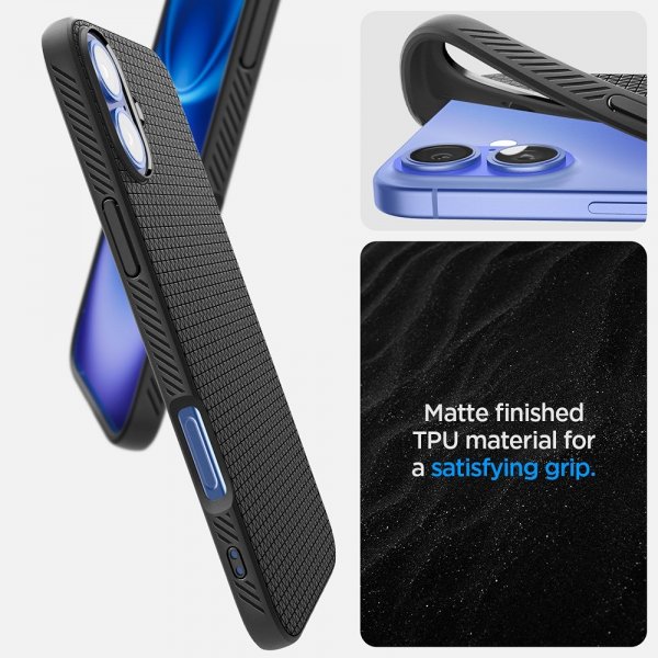 Spigen iPhone 16 Plus Cover Liquid Air Matte Black