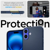 Spigen iPhone 16 Plus Cover Liquid Air Navy Blue
