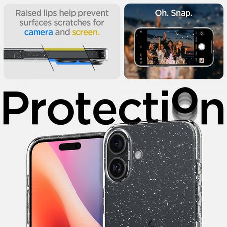 Spigen iPhone 16 Plus Cover Liquid Crystal Glitter Crystal Quartz