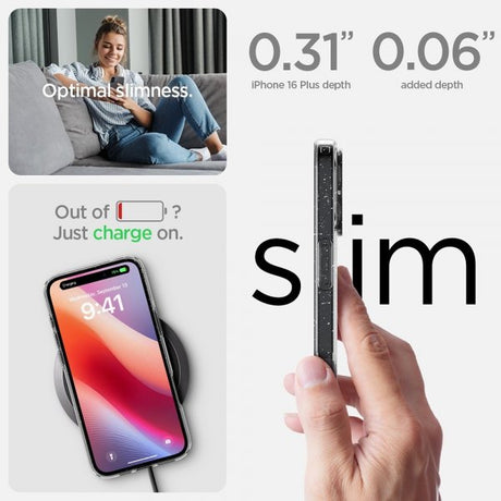 Spigen iPhone 16 Plus Cover Liquid Crystal Glitter Crystal Quartz