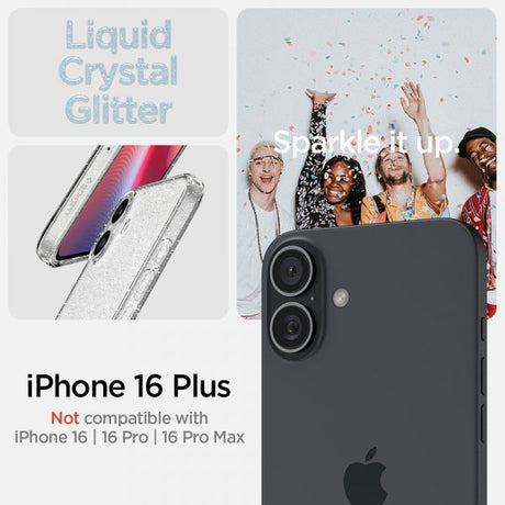 Spigen iPhone 16 Plus Cover Liquid Crystal Glitter Crystal Quartz