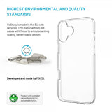 Fixed iPhone 16 Plus Cover ReStory Gennemsigtig
