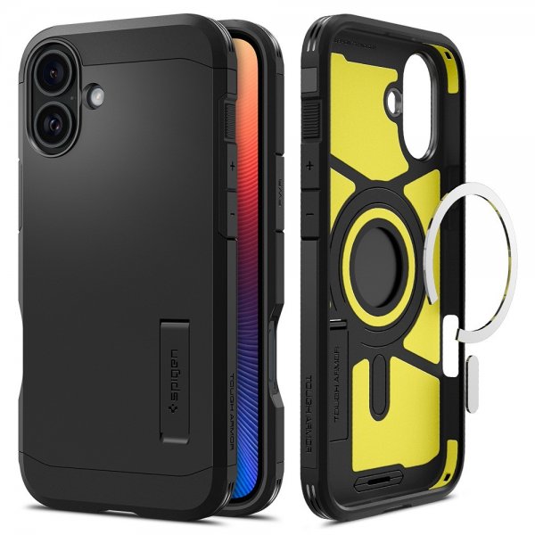Spigen iPhone 16 Plus Cover Tough Armor MagFit Sort