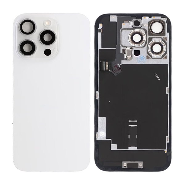 iPhone 16 Pro Bagsideglas - Hvid