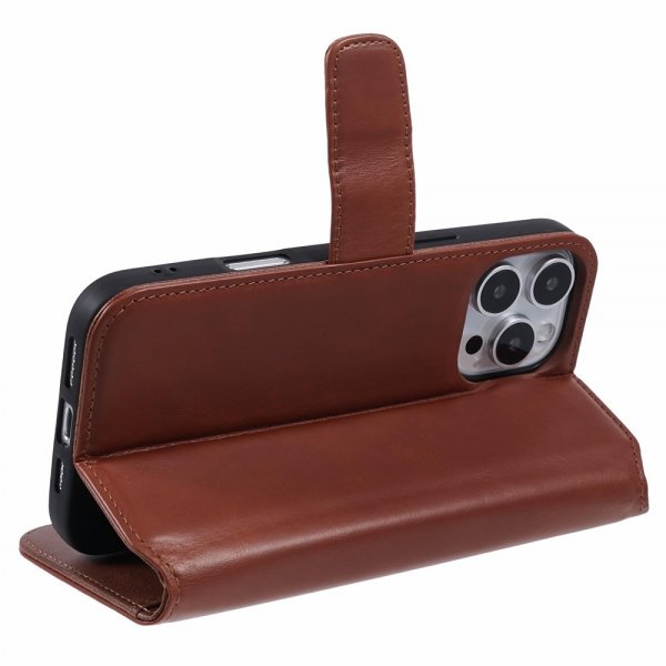 Nordic Covers iPhone 16 Pro Cover Essential Leather Maple Brown