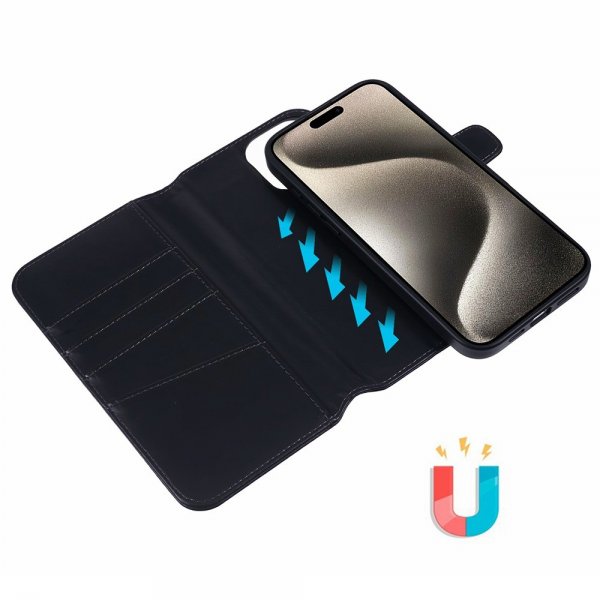 Nordic Covers iPhone 16 Pro Cover MagLeather Raven Black