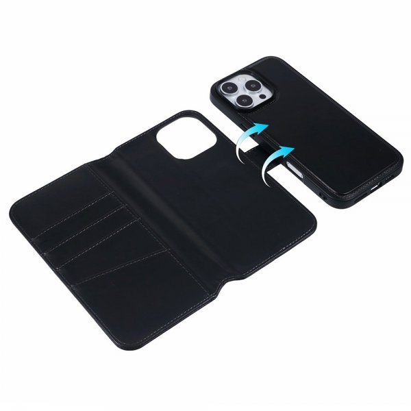 Nordic Covers iPhone 16 Pro Cover MagLeather Raven Black