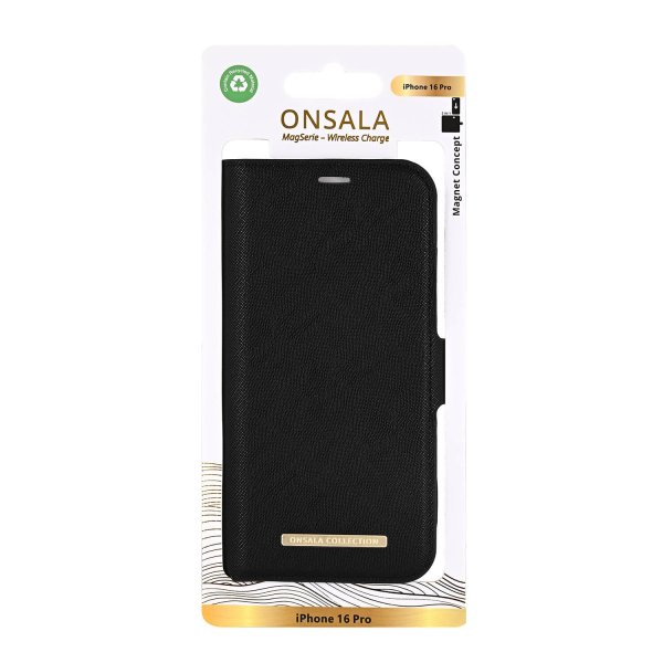 Onsala iPhone 16 Pro Cover MagSeries Aftageligt Cover Sort