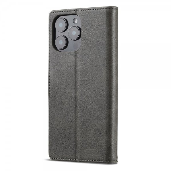 Lc.Imeeke iPhone 16 Pro Cover med Kortlomme og Stativfunktion Grå