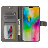 Lc.Imeeke iPhone 16 Pro Cover med Kortlomme og Stativfunktion Grå