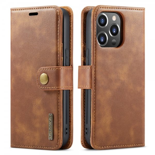 Dg.Ming iPhone 16 Pro Cover med Aftageligt Cover Brun