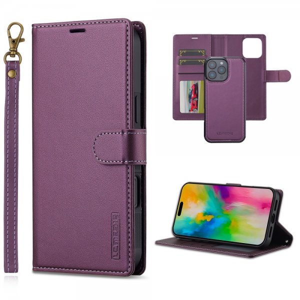 Lc.Imeeke iPhone 16 Pro Cover med Aftageligt Cover L2 Series MagSafe Lilla