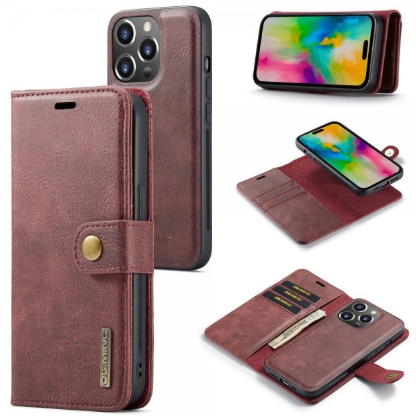 Dg.Ming iPhone 16 Pro Cover med Aftageligt Cover Rød
