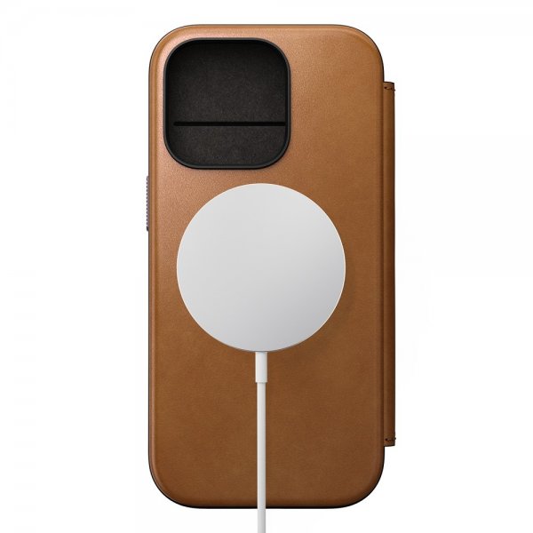 Nomad iPhone 16 Pro Cover Modern Leather Folio English Tan