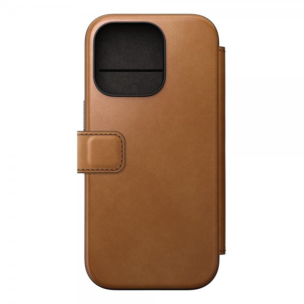 Nomad iPhone 16 Pro Cover Modern Leather Folio English Tan