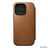 Nomad iPhone 16 Pro Cover Modern Leather Folio English Tan