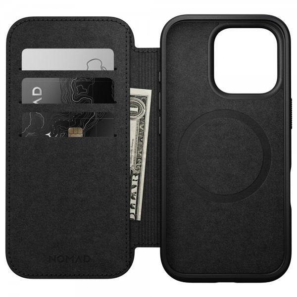 Nomad iPhone 16 Pro Cover Modern Leather Folio English Tan