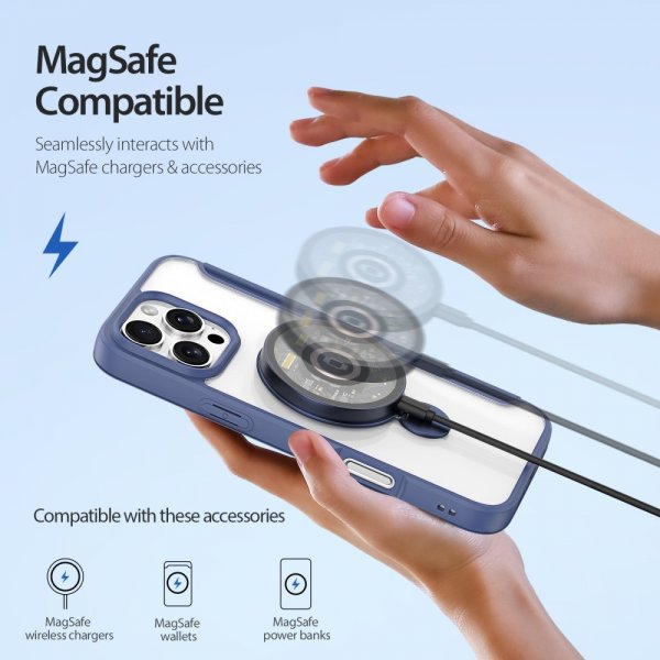 Dux Ducis iPhone 16 Pro Cover Skin X Pro Series Kickstand MagSafe Blå