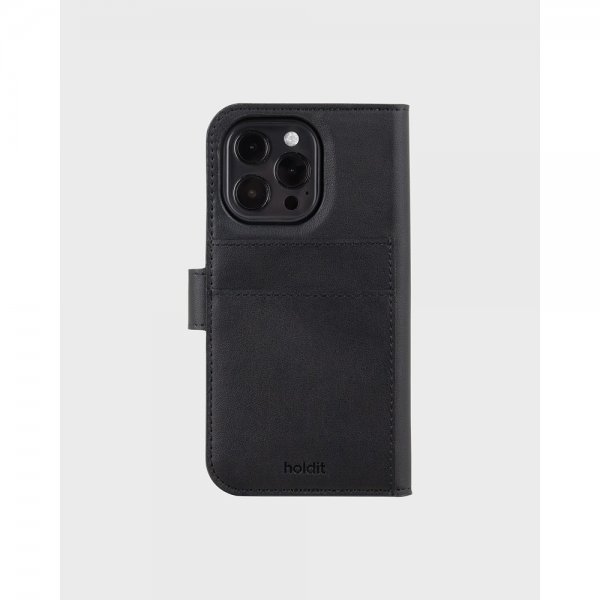 holdit iPhone 16 Pro Fodral Wallet Case Magnet Plus Sort