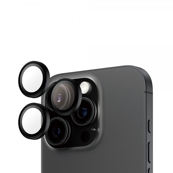 PanzerGlass iPhone 16 Pro/iPhone 16 Pro Max Kamerabeskyttelse Hoops Sort