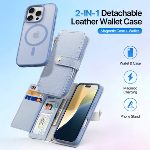 Dux Ducis iPhone 16 Pro Max Cover 2-i-1 Lawa Series MagSafe Blå