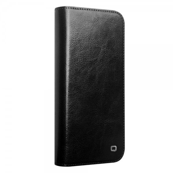 Qialino iPhone 16 Pro Max Etui Ægte Læder Sort