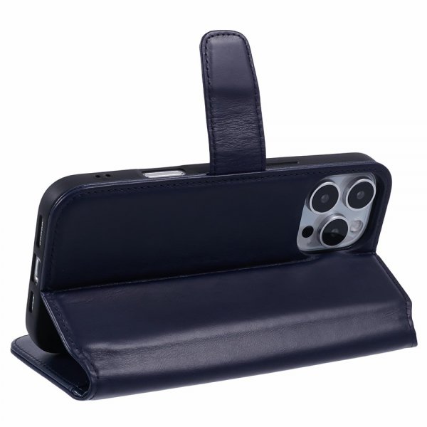Nordic Covers iPhone 16 Pro Max Etui Essential Læder Heron Blue