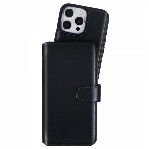 Nordic Covers iPhone 16 Pro Max Futteral MagLeather Raven Black
