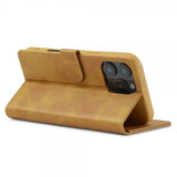 Lc.Imeeke iPhone 16 Pro Max Etui med Kortlomme Standerfunktion Lysebrun