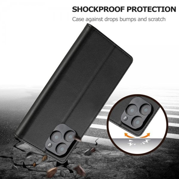 Lc.Imeeke iPhone 16 Pro Max Etui med Kortlomme Standfunktion Sort