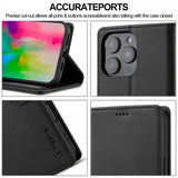 Lc.Imeeke iPhone 16 Pro Max Etui med Kortlomme Standfunktion Sort