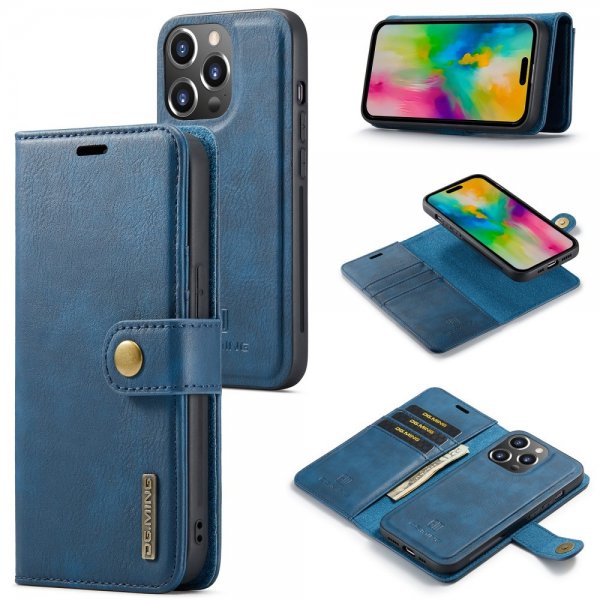 Dg.Ming iPhone 16 Pro Max Etui med Aftageligt Cover Blå