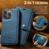 Dg.Ming iPhone 16 Pro Max Etui med Aftageligt Cover Blå