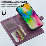Lc.Imeeke iPhone 16 Pro Max Etui med Aftageligt Cover L2 Series MagSafe Lilla