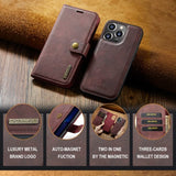 Dg.Ming iPhone 16 Pro Max Etui med Aftageligt Cover Rød
