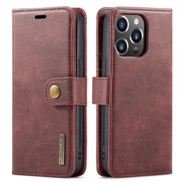 Dg.Ming iPhone 16 Pro Max Etui med Aftageligt Cover Rød