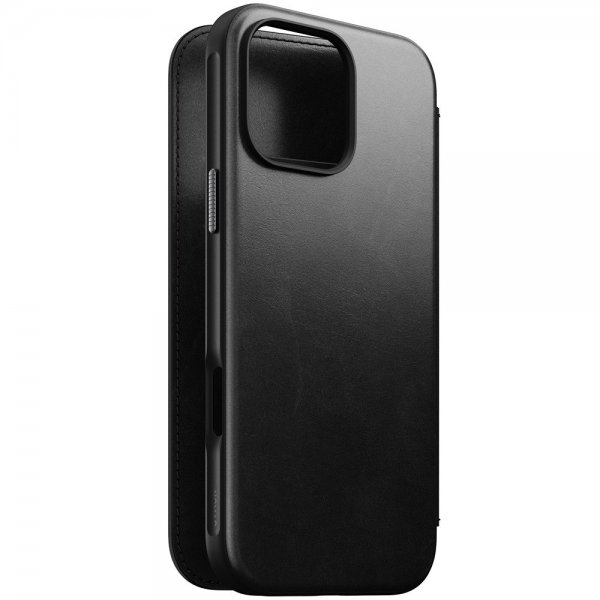 Nomad iPhone 16 Pro Max Cover Modern Læder Folio Horween Sort