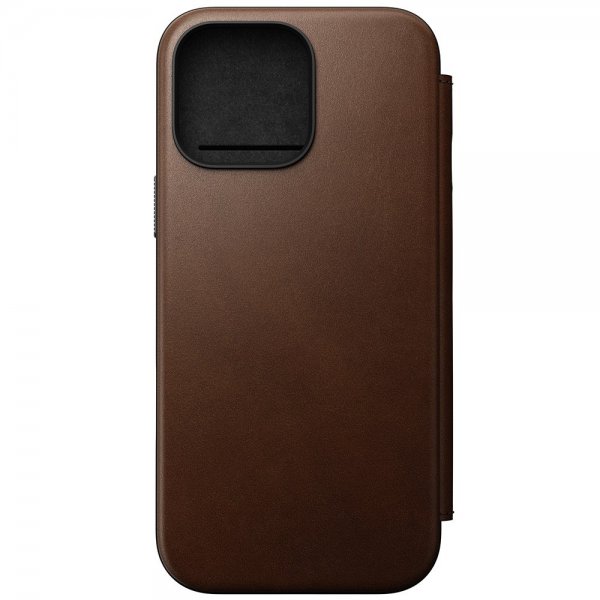 Nomad iPhone 16 Pro Max Cover Modern Leather Folio Brun