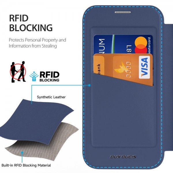 Dux Ducis iPhone 16 Pro Max Cover Skin X Pro Series Kickstand MagSafe Blå