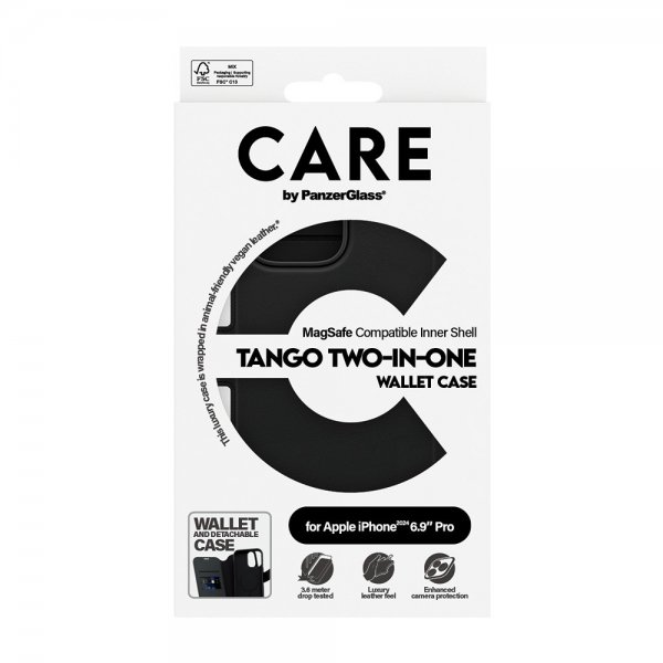 CARE by PanzerGlass iPhone 16 Pro Max Cover Tango Two-in-One Wallet MagSafe Sort