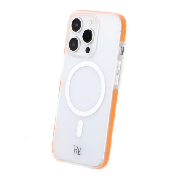 Rvelon iPhone 16 Pro Max Cover Bølgepap MagSafe Orange