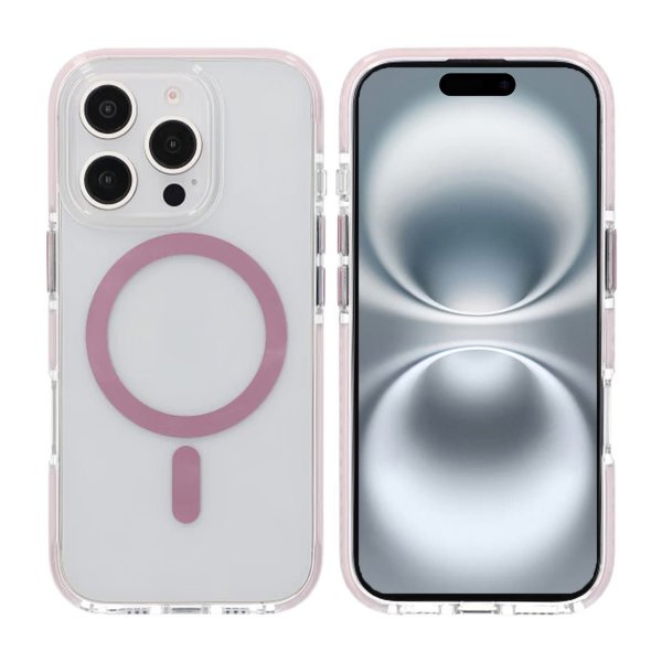 iPhone 16 Pro Max Cover Stødsikkert MagSafe Rosa