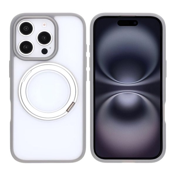 iPhone 16 Pro Max Cover Roterbart MagSafe Stativ Grå