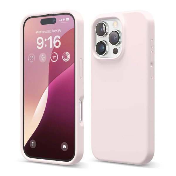 Rvelon iPhone 16 Pro Max Silikone Cover Rosa