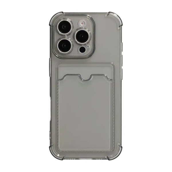 iPhone 16 Pro Max Cover Kortholder Stødsikker Sort