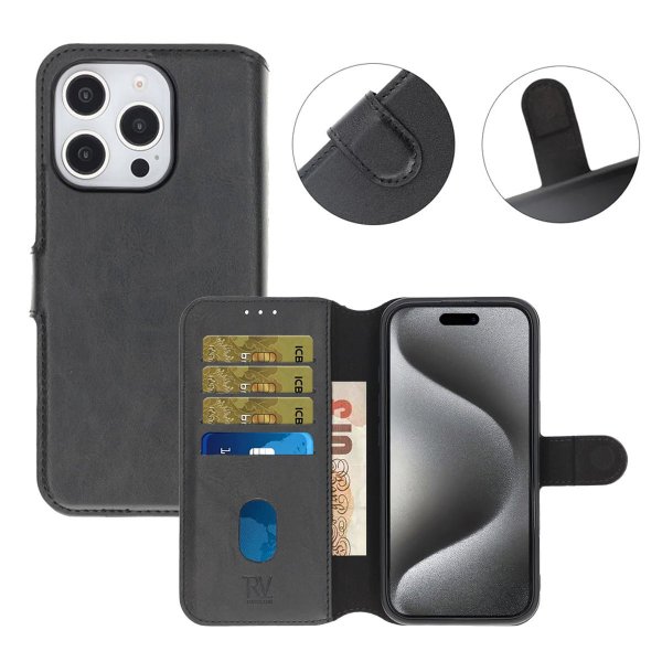 Rvelon iPhone 16 Pro Max Cover Magnetisk Aftagelig Skal Sort