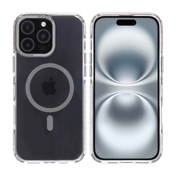 Rvelon iPhone 16 Pro Max Cover TPU MagSafe Grå