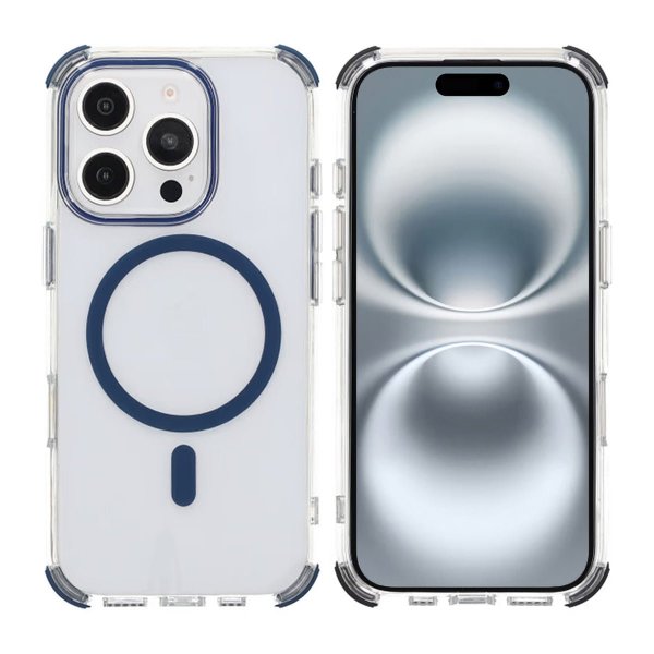 Rvelon iPhone 16 Pro Max Cover Stødsikkert MagSafe Blå