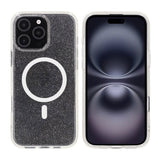 Rvelon iPhone 16 Pro Max Cover Glitter MagSafe Hvid
